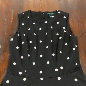 Black and white polka dot dress